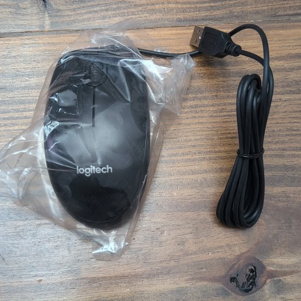 ⭐3/$12⭐ Logitech B100 Full-Size Black Wired Mouse